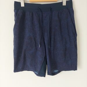 Lululemon T.H.E. Short 9" *Linerless, Gravel Dust True Navy Multi, Men's Medium